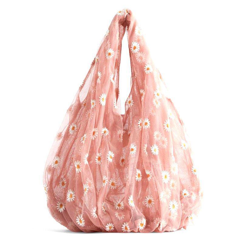 Mesh Daisy Tote Bag