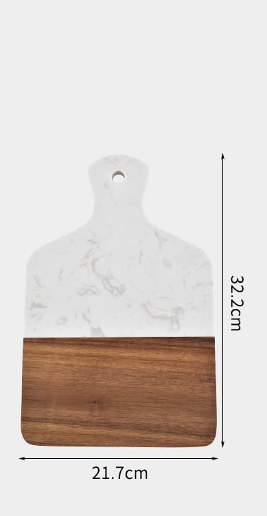 Natural Marble and Acacia Wood Chopping Board