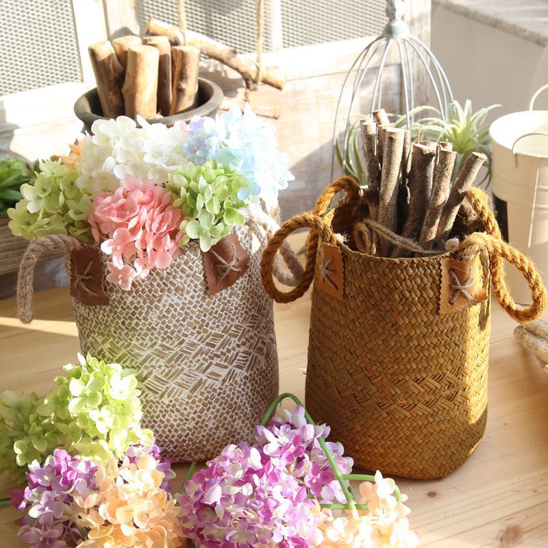 Handwoven Seagrass Storage Basket - set of 2