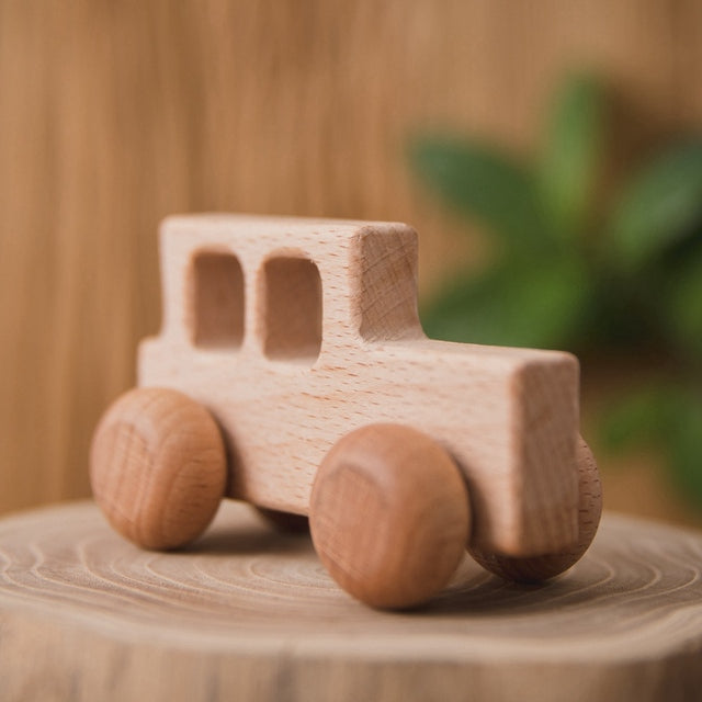 Beech Wood Toy Vehicle for Little Hands