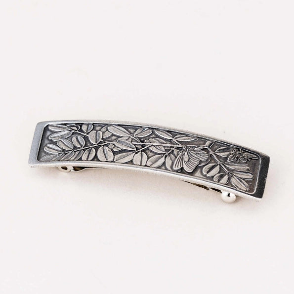 Butterfly and Bee Pewter Barrette