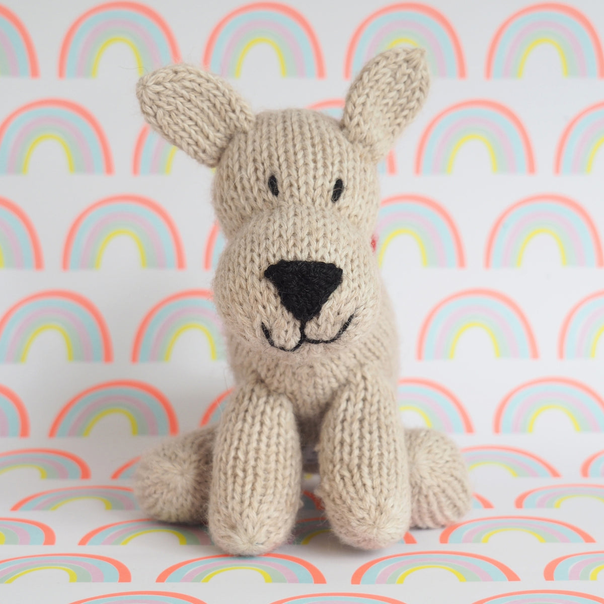 Handmade Knit Corgi Dog, Fair Trade Plush Toy
