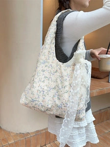 Floral Canvas Tote Bag