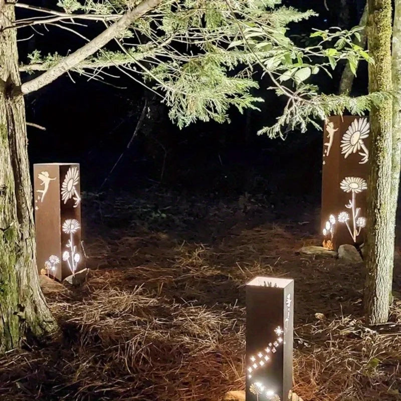 Fairy and Mushroom Garden Column - Outdoor Decor Furniture Outdoor Sculpture Garden Decor Outdoor Furniture - Indoor Planters