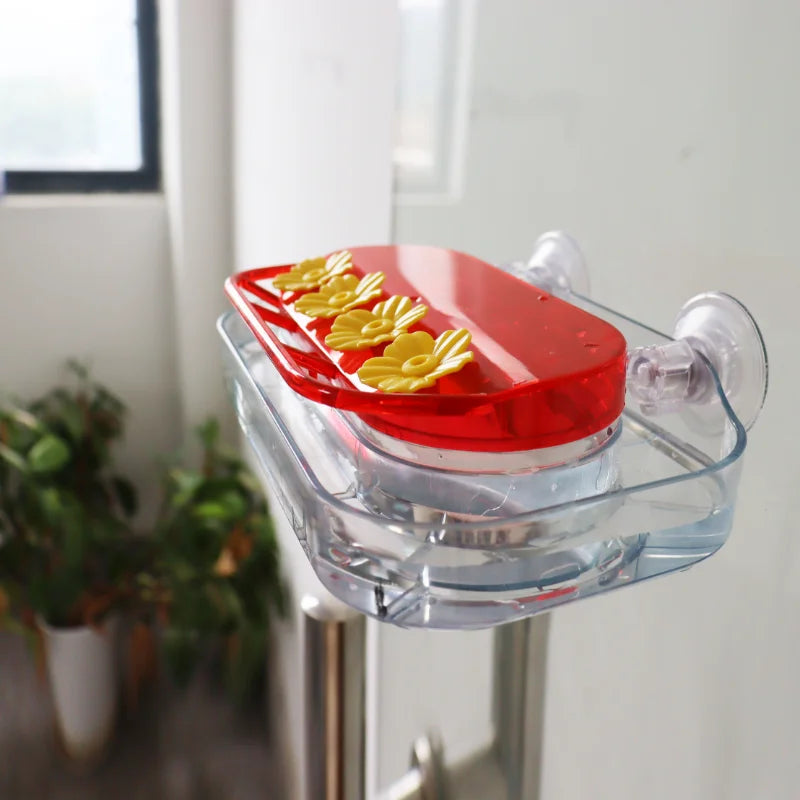 Window-Mount Hummingbird Feeder with Suction Cups