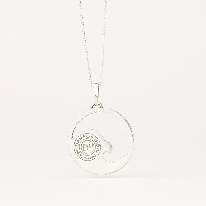 Danforth Pewter Summer Wave Necklace with Sterling Silver Chain