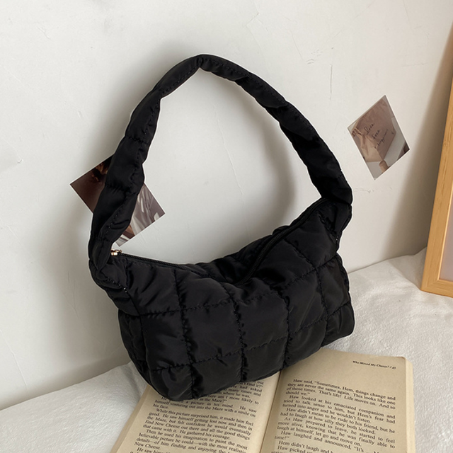 Women's Oxford Cloth Shoulder Bag — Embroidered Mini Handbag