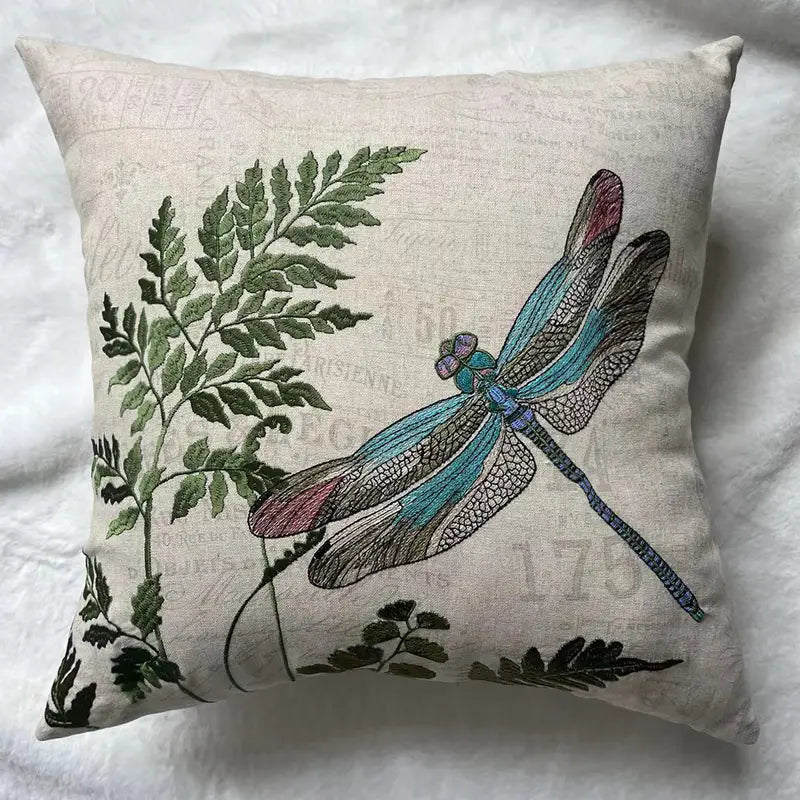 Dragonfly & Bee Pillow Covers, Set of 2