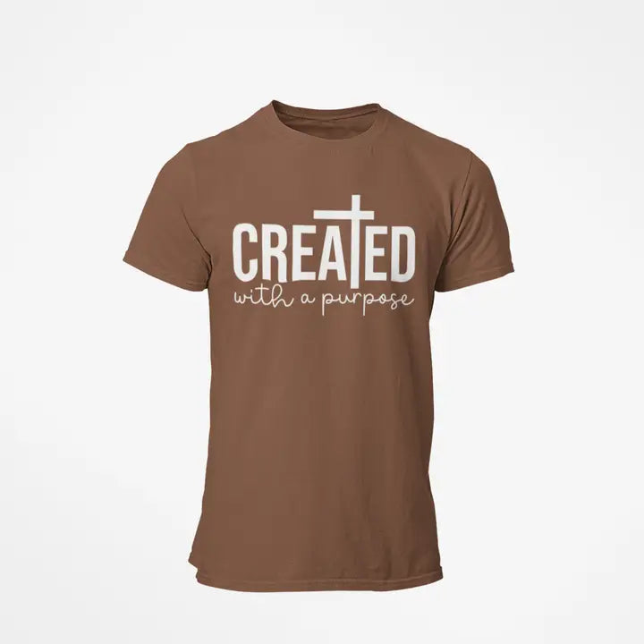 Created Christian Cotton Graphic T-Shirt