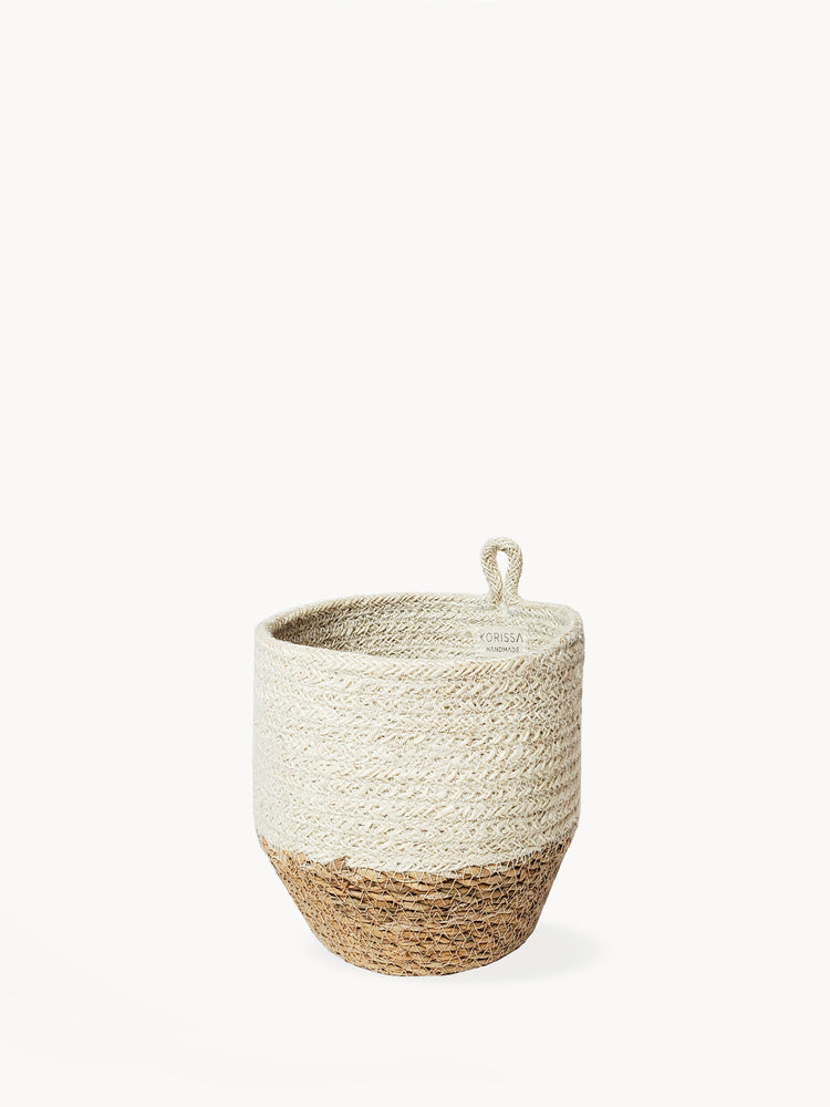 Amari Handwoven Jute & Seagrass Bins, Set of 2