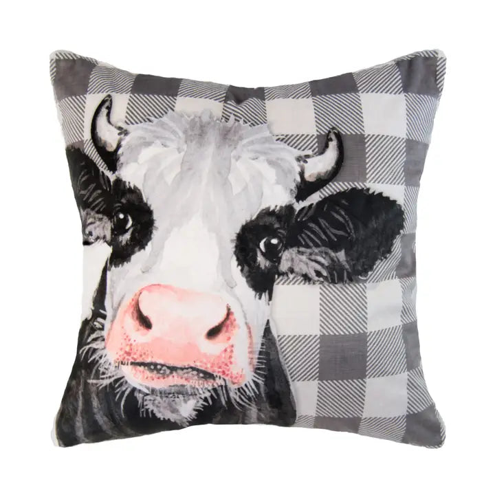 Augusta Cow & Floral Decorative Pillow Set | Set of 2