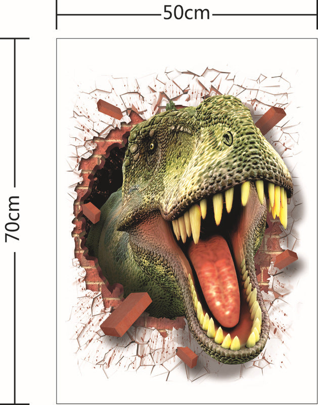 3D Wall Sticker - Dinosaur Design for Kids' Room Decor