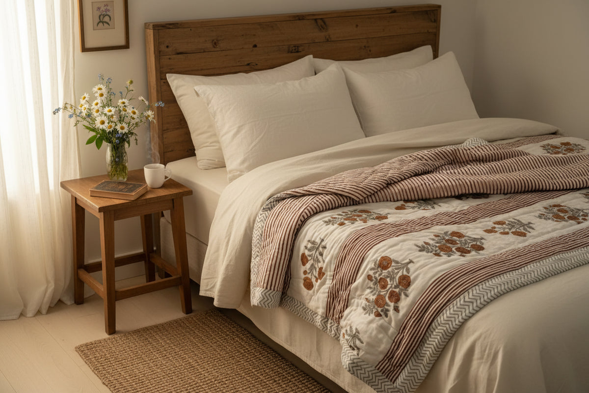 Organic Soft Cotton-Reversible Cotton Quilt