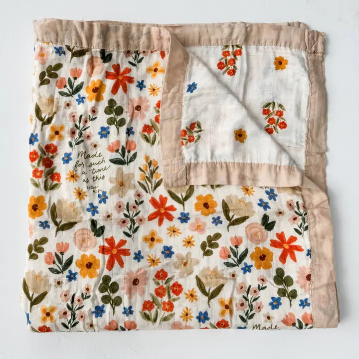 Esther 4:14 Double-Sided Muslin Lap Blanket