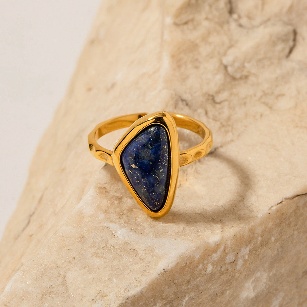 Gold Triangle Statement Ring