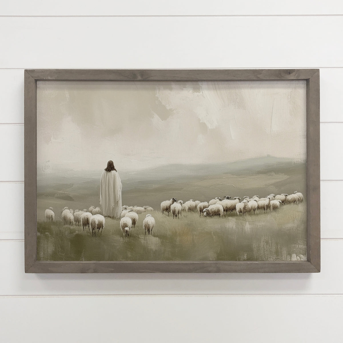 Jesus sheep painting