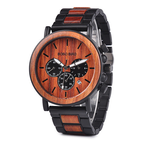 BOBO BIRD Wooden Quartz Watch with Miyota Movement