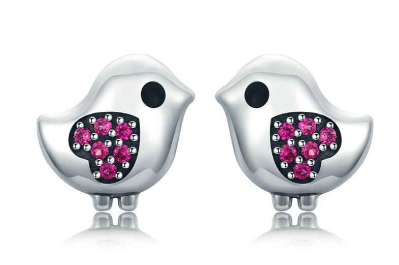 Bird Stud Earrings - Animal Design