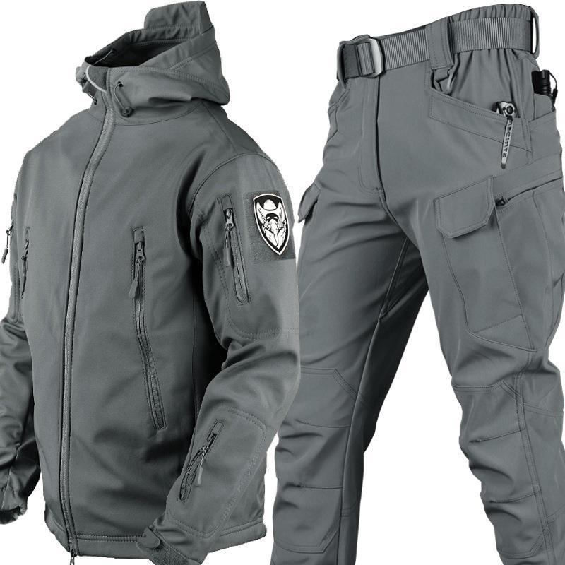 Outdoor Shark Skin Warm Camouflage Jacket Set