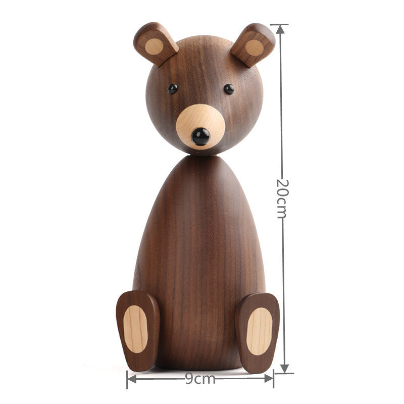 Black Walnut Bear Figurine