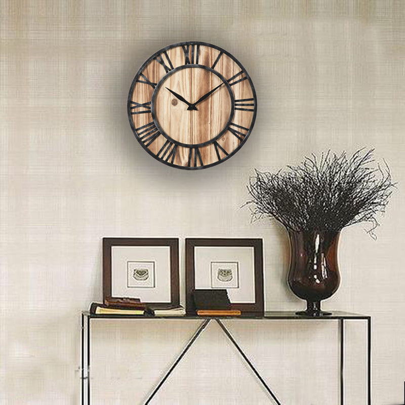Rustic Iron Farmhouse Wall Clock, 16 in