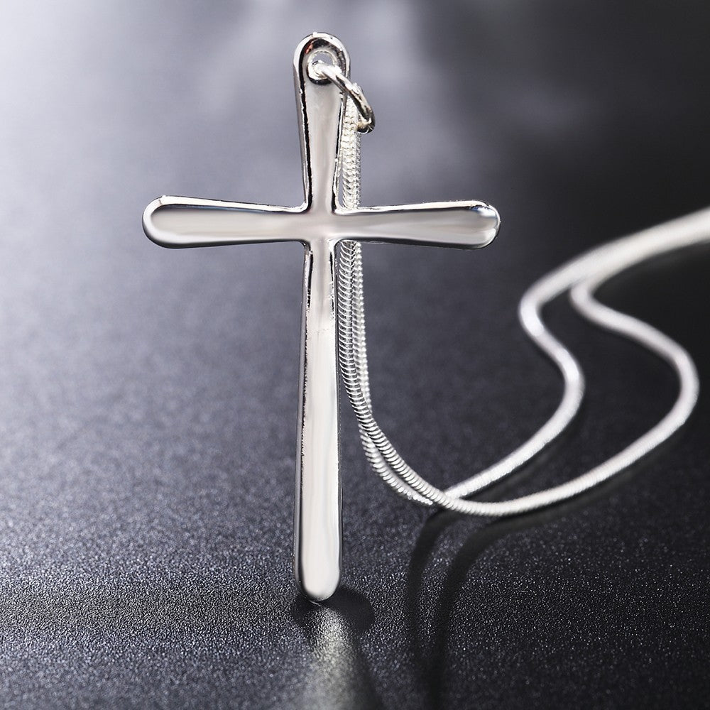 Women’s Silver-Tone Cross Necklace