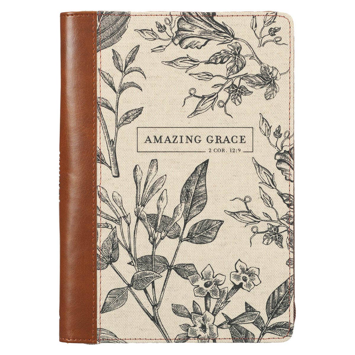 Amazing Grace Canvas & Faux Leather Journal
