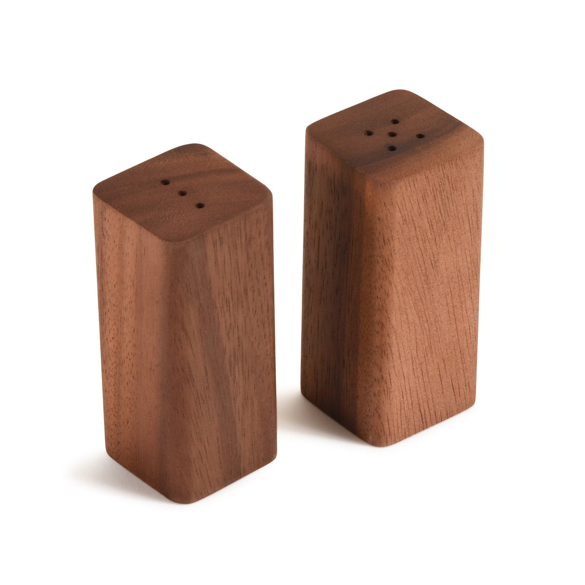 Acacia Wood Salt & Pepper Shakers with Base