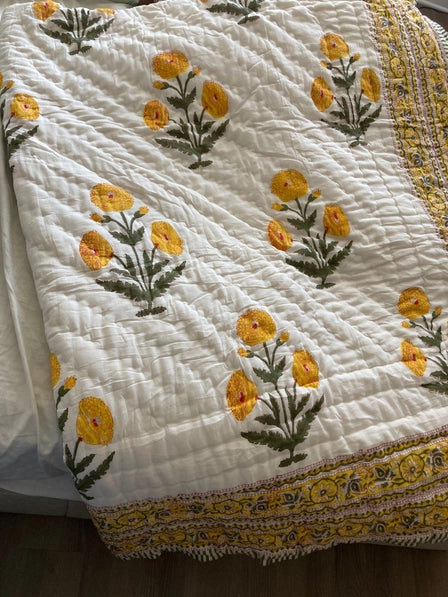 Marigold Reversible Organic Cotton Queen Quilt