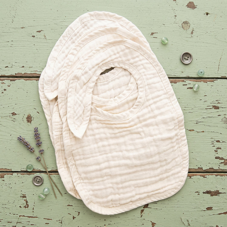Blaynk Organic Cotton Muslin Bibs, Set of 9
