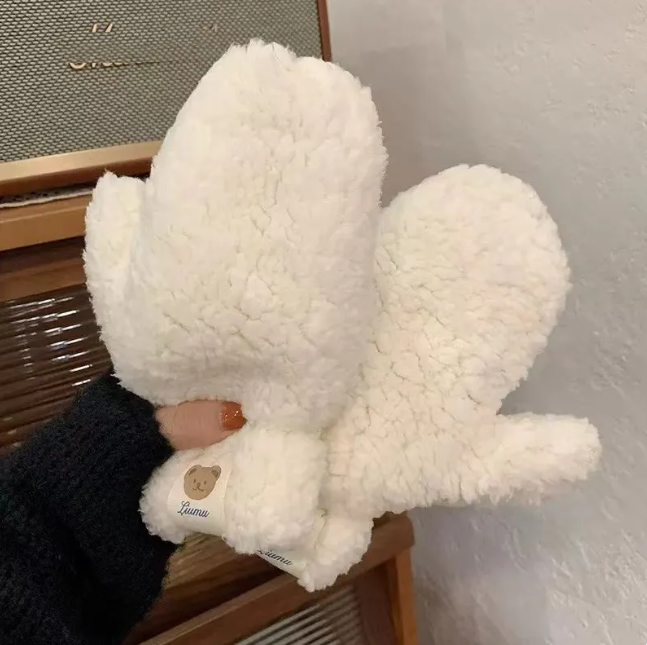Women's Embroidered Winter Mittens
