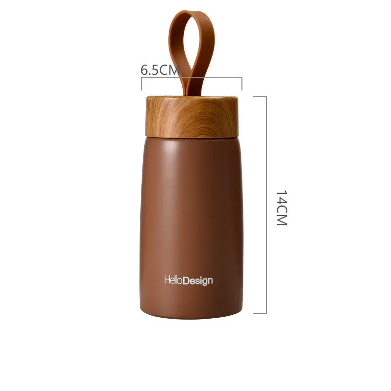 Wood Grain Stainless Steel Mug - 280 ml