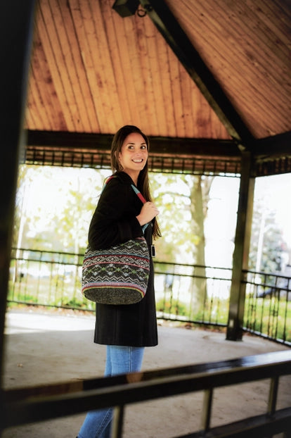 Helsinki Fair Isle Knit Wool Handbag
