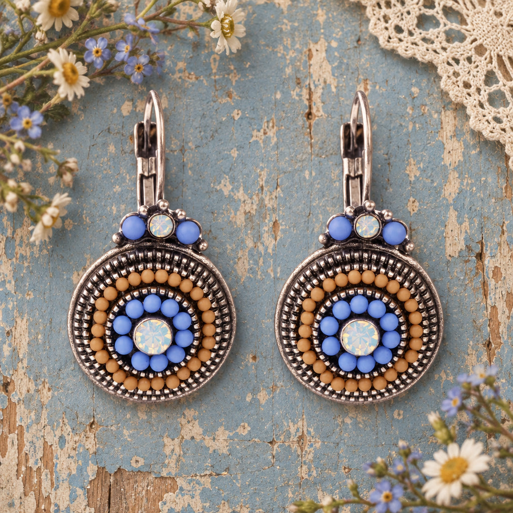 Electroplated Rice-Bead Earrings in Two Colors