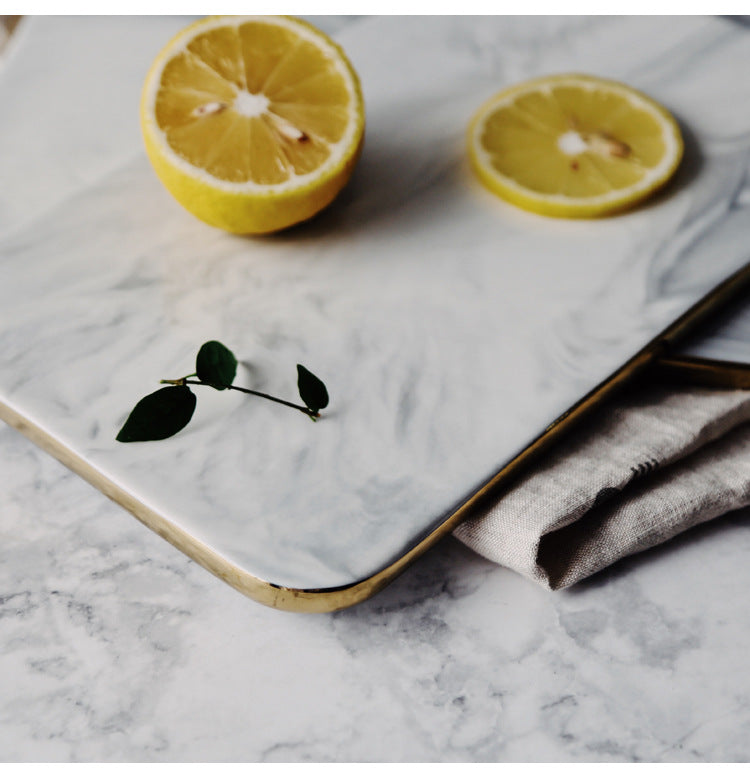 Marble Porcelain Serving Plate