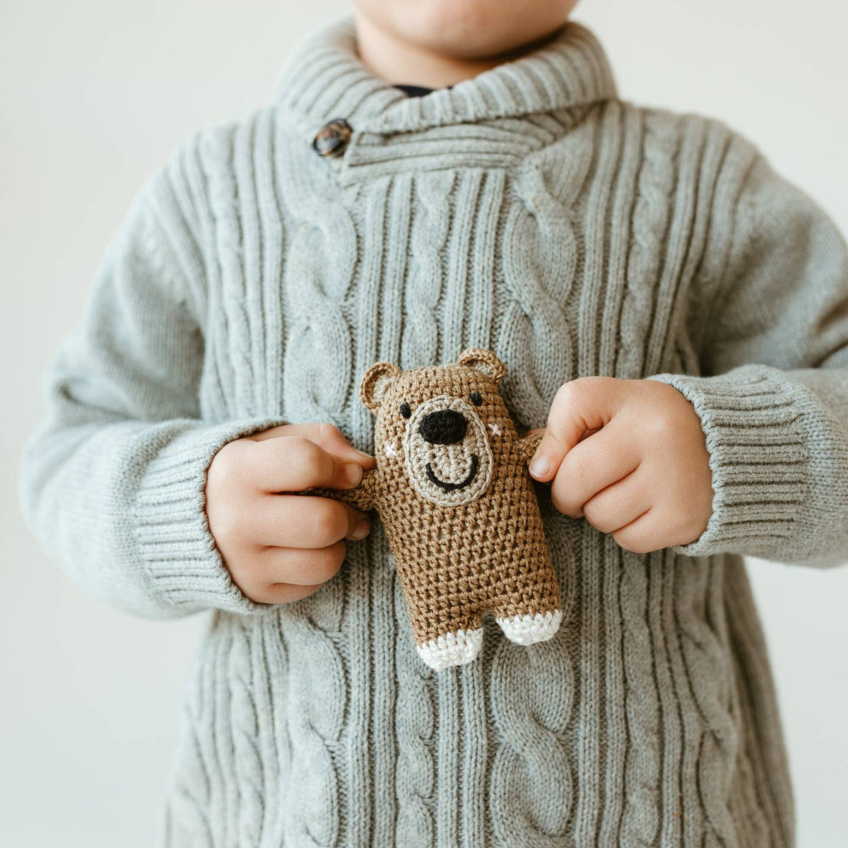 Crochet Teddy Bear Toy, Fair Trade Cotton Plush