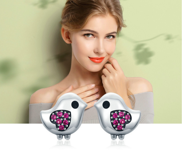 Bird Stud Earrings - Animal Design