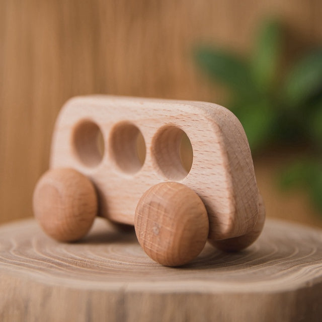 Beech Wood Toy Vehicle for Little Hands