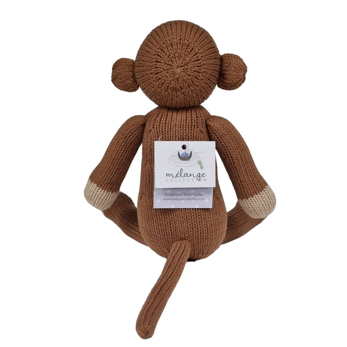 Handmade Knit Monkey, Fair Trade Cotton Toy