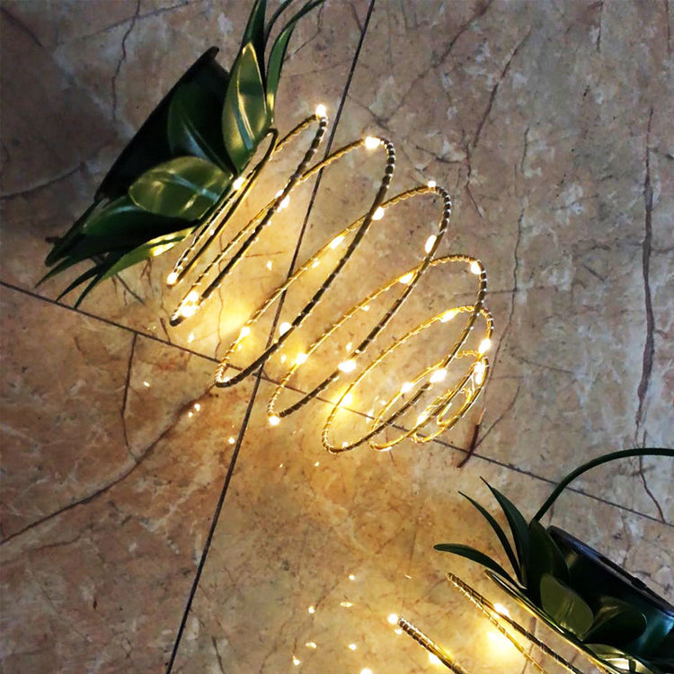 Solar Pineapple Hanging Lantern with Warm White Lights