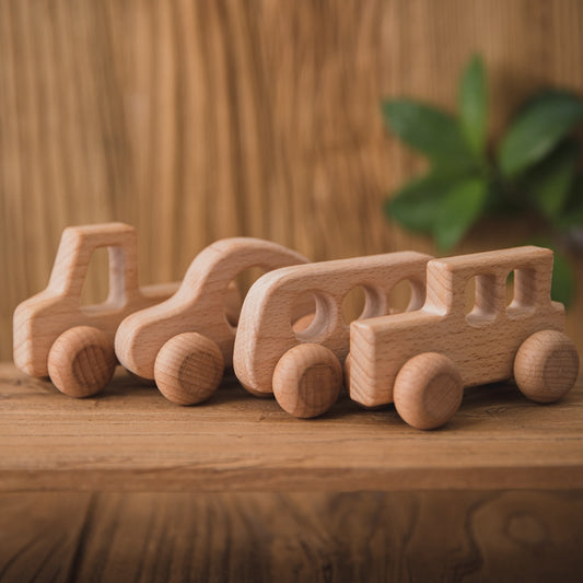 Beech Wood Toy Vehicle for Little Hands