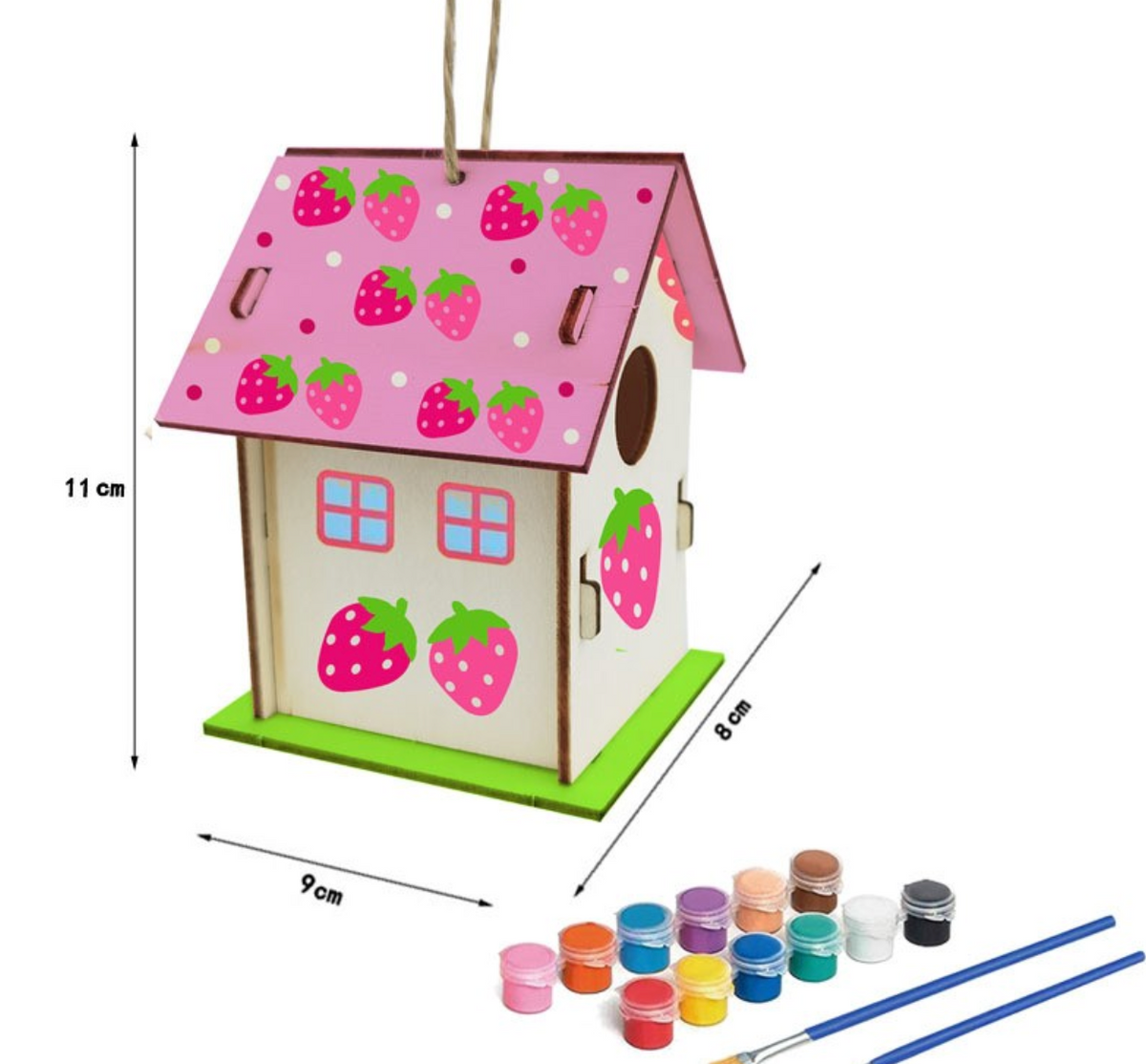 Floral Wooden Birdhouse Craft for Kids