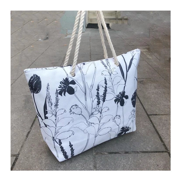 Capri Italian Botanical Print Tote Bag