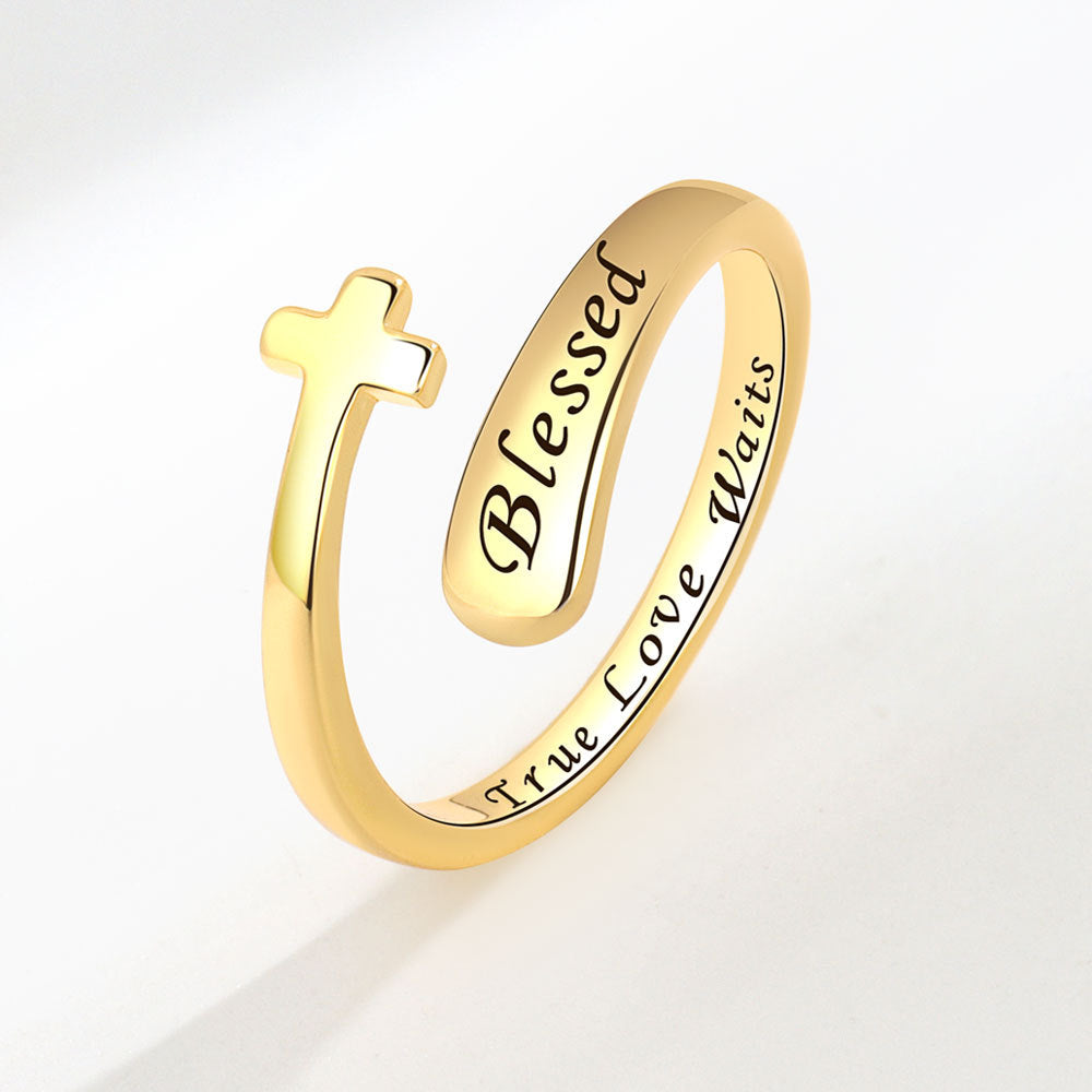 Women’s Adjustable Blessed-Cross Ring