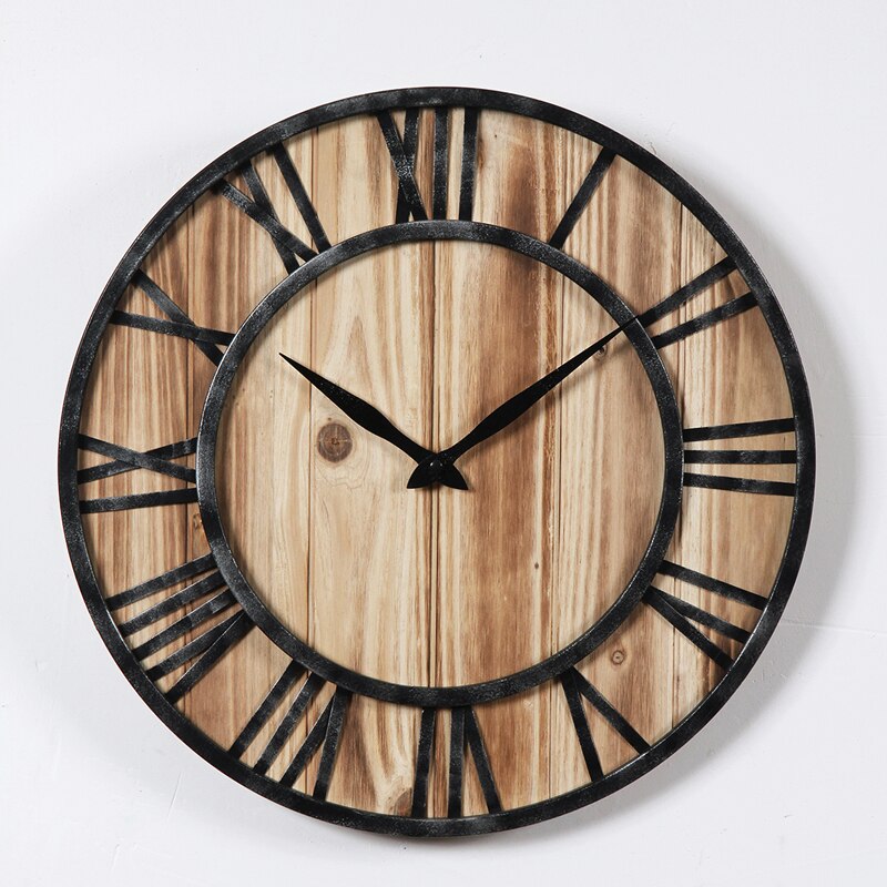 Rustic Iron Farmhouse Wall Clock, 16 in