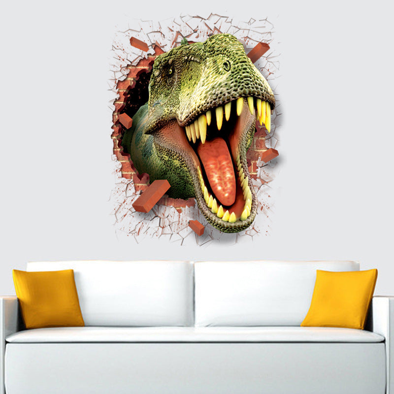 3D Wall Sticker - Dinosaur Design for Kids' Room Decor