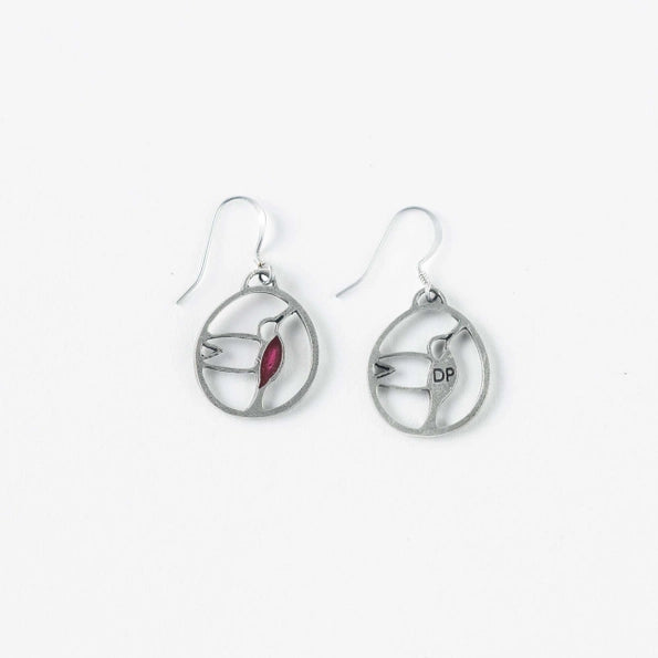 Zephyr Breeze Hummingbird Pewter Earrings
