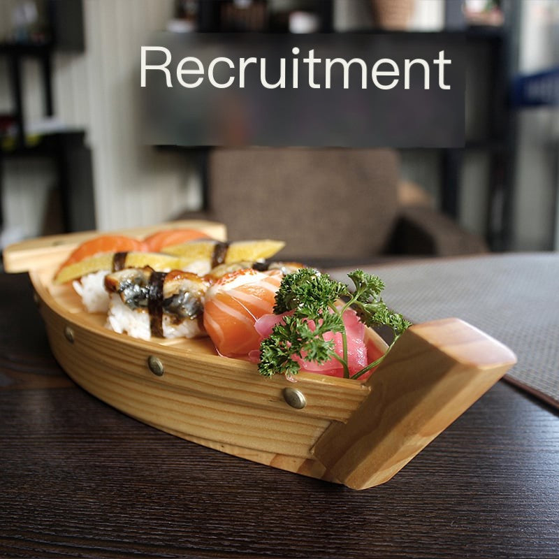 Pine Wood Sushi Serving Boat