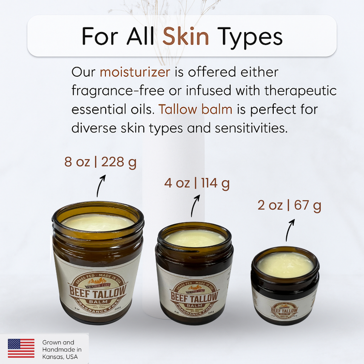 Grass-Fed Beef Tallow Balm, 2 oz | Made in Kansas