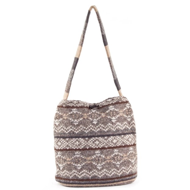 Helsinki Fair Isle Knit Wool Handbag